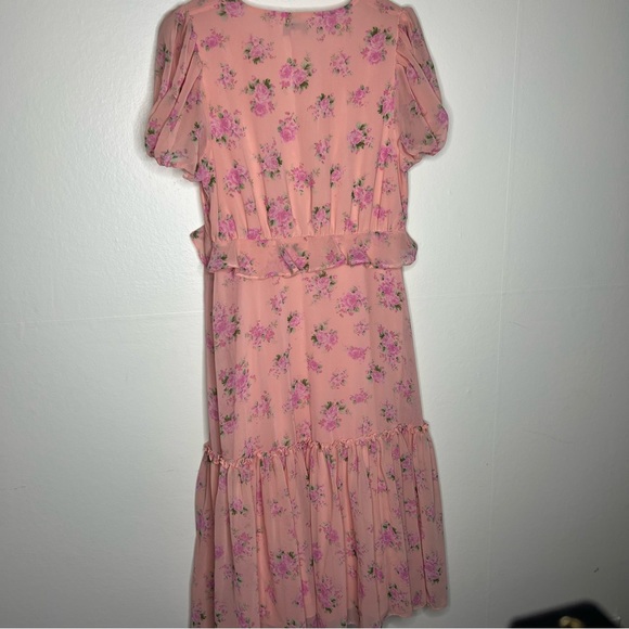 LoveShackFancy x Target Fleur MIDI Dress Sz 12 Floral V-Neck - Picture 7 of 8